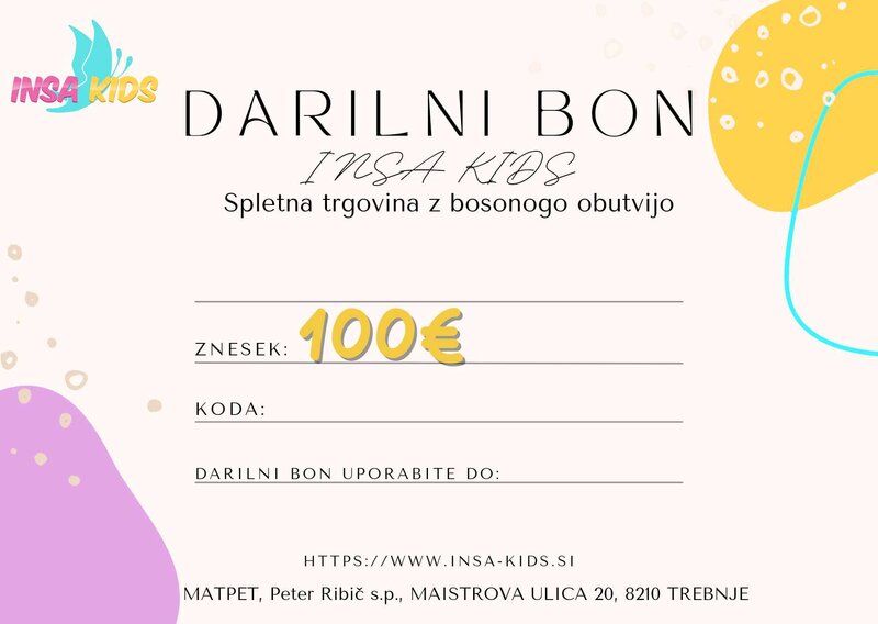 darilni bon 100