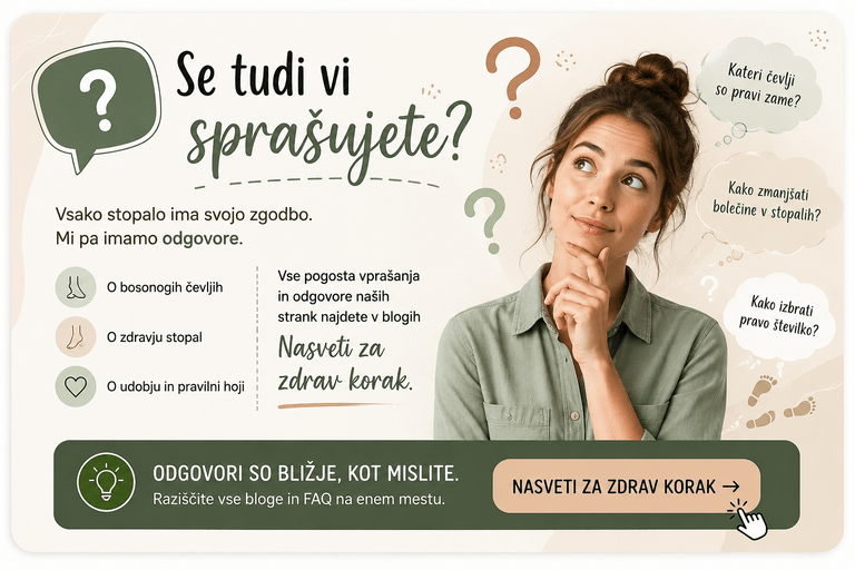 ❓ Pogosta vprašanja (FAQ) Nasveti za zdrav korak